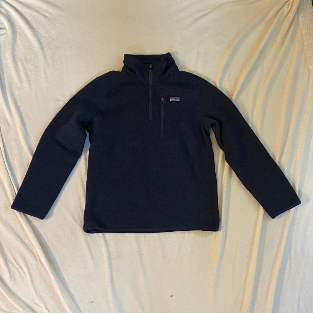 Patagonia Men's Dark Blue Zip-Up Sweater